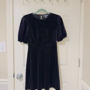 Black Velvet Mini Dress